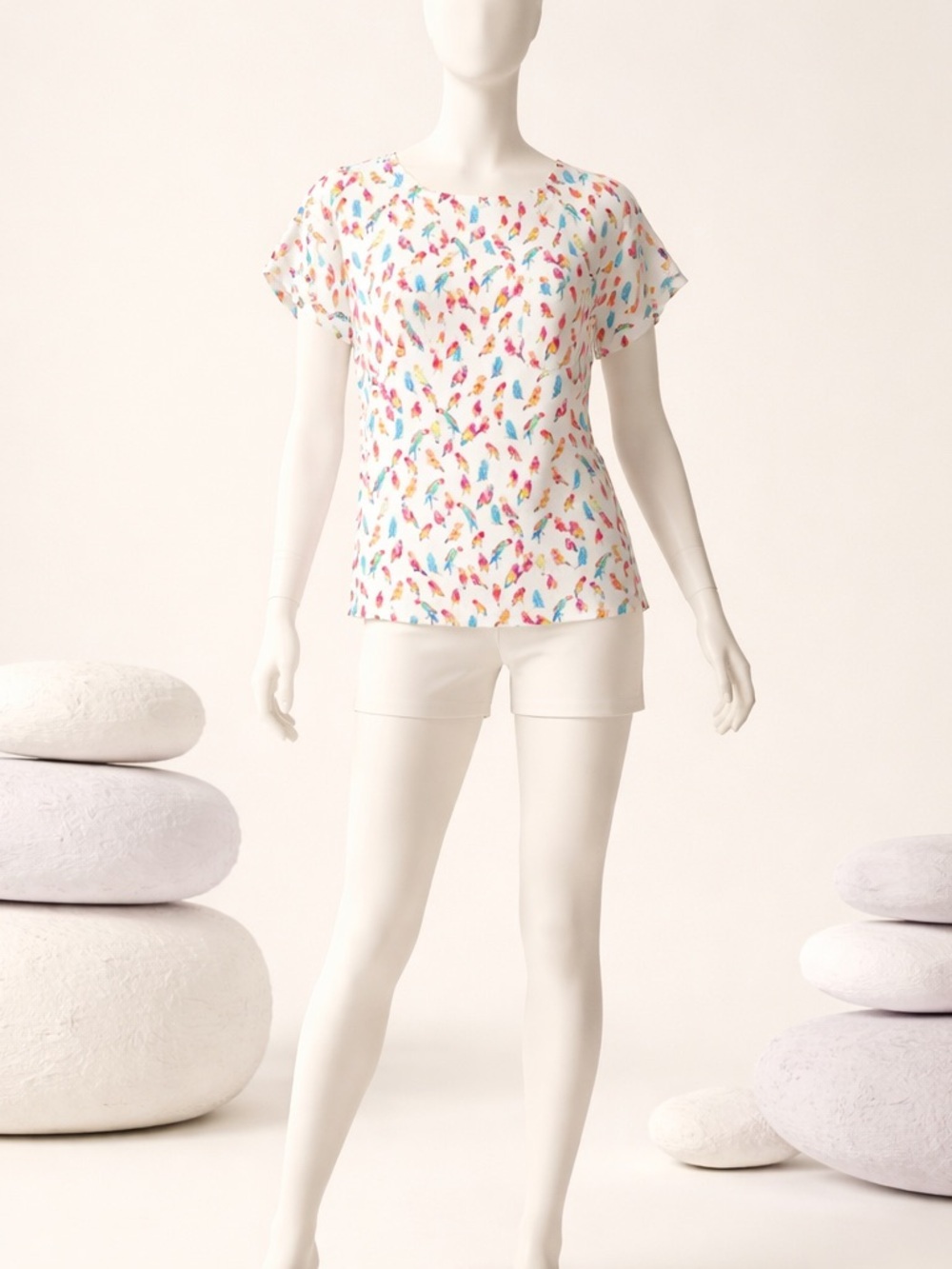 Loft Parrot Print Blouse